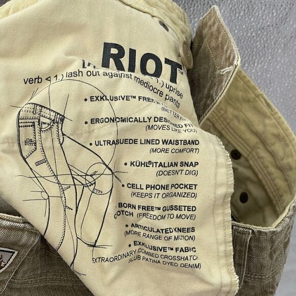 Kühl Brown Vintage Patina Dye Out Door Mid-Rise Straight Leg Jeans Size 32x30 - Picture 7 of 7